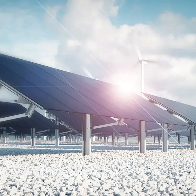 Solar field in light